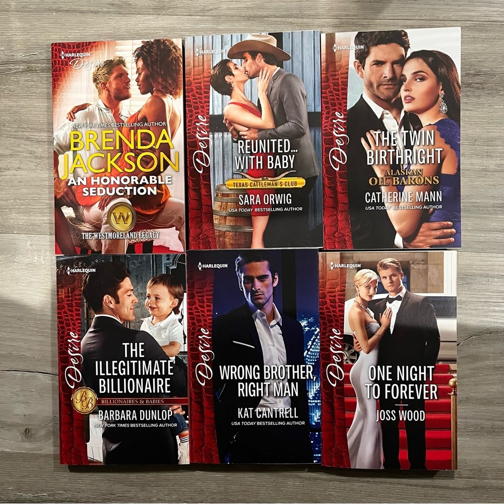 6 NWT Harlequin Desire Paperback Romance Novels